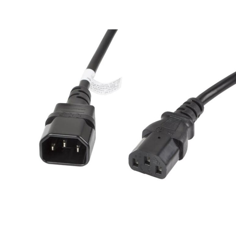 Cablu iec 320 c13  c14 3 m vde negru,  Cabluri periferice | electropc.ro