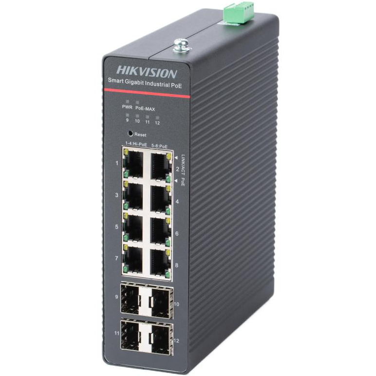 Hk switch poe 8 porturi smart managed 8 x gigabit poe rj45 ports,4 x gigabit sfp fiber optical ports support 802.1q vlan support 802.3bt hi-poe, max. 90w for one port support stp/rstp/erps loop prevention, storm control support cable detection to locate f,  Switch-uri | electropc.ro