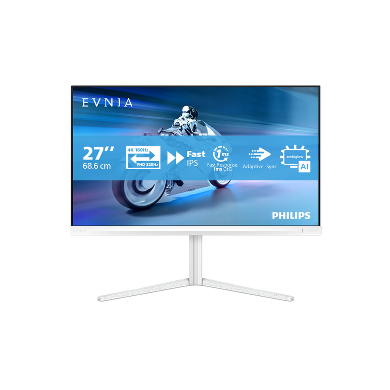 Monitor philips 27" 27m2n5901a/00, diagonal (inch): 27, diagonal (cm): 68, aspect ratio: 16:9, panel: ips, resolution: 3840x2160/1920x1080, refresh rate: 160hz/320hz, response time gtg: 1ms, brightness (max): 350 cd/m² / 450 cd/m², contrast (static) : 100,  Monitoare LED | electropc.ro