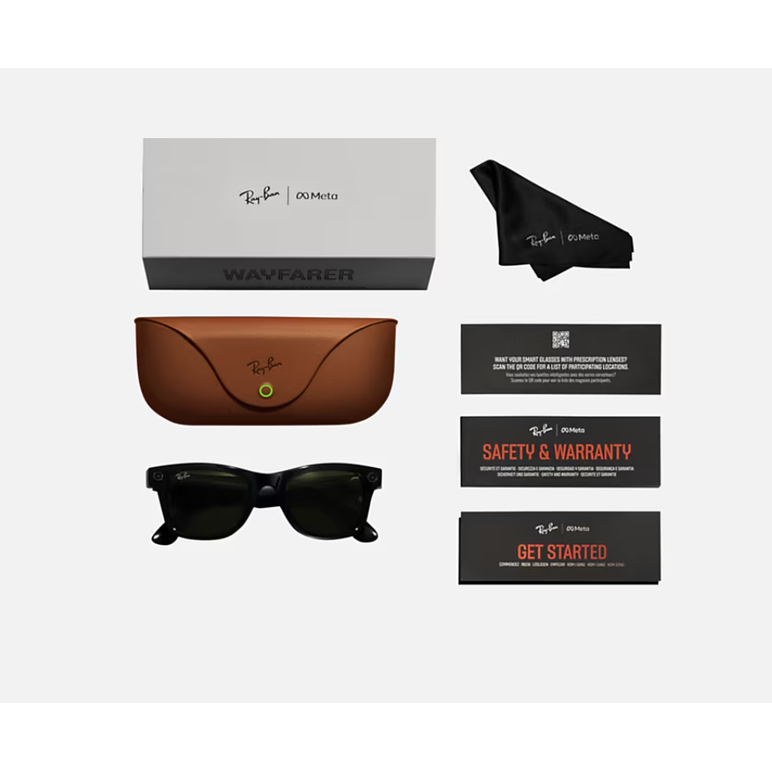 Rayban meta wayfarer shiny black/green,  Gadgeturi | electropc.ro