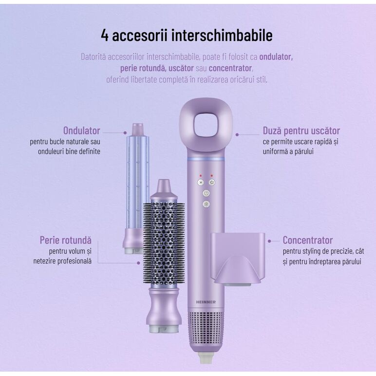 Aparat de coafat heinner has-h13bldc-v4,  Perii de par electrice | electropc.ro