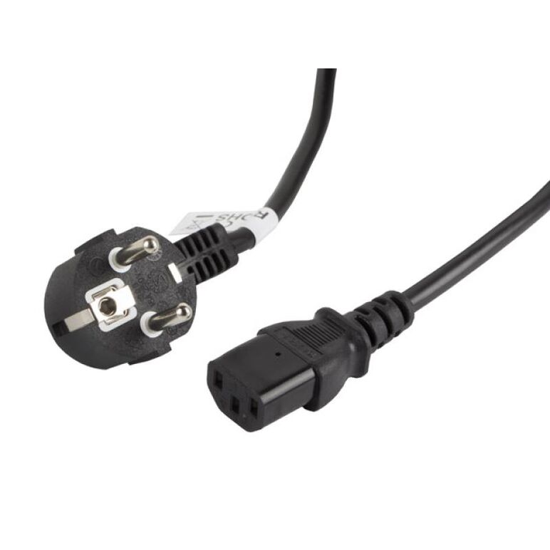 Cablu alimentare cee 7/7  iec 320 c13 5 m vde negru,  Cabluri periferice | electropc.ro