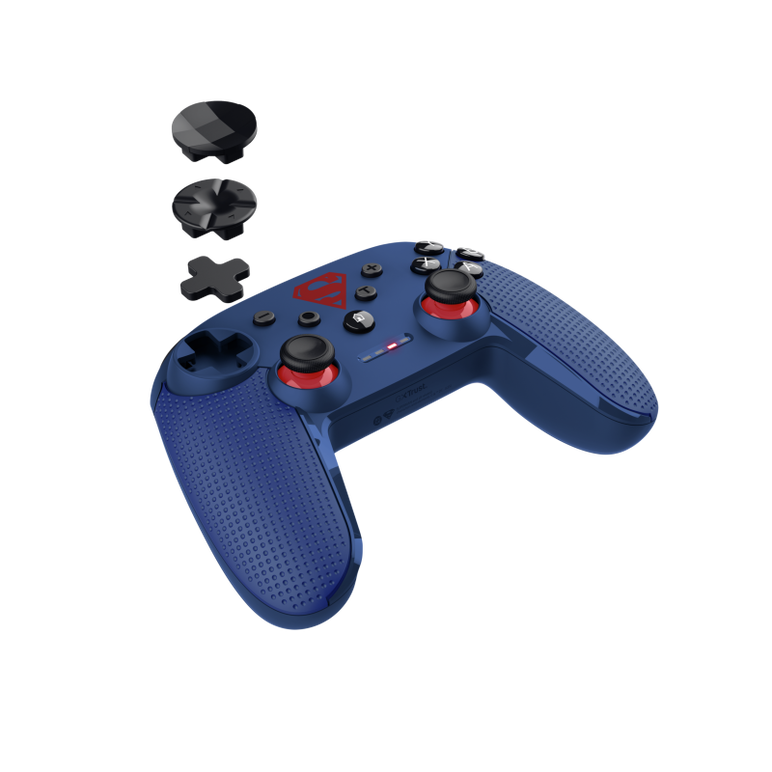 Controller wireless trust gxt 542 muta, material abs, 15 butoane, compatibil cu pc, laptop, consola gaming, smartphone, tableta, albastru,  Accesorii console & PC | electropc.ro