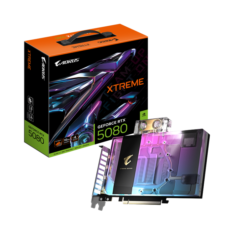 Placa video gigabyte aorus geforce rtx 5080 xtreme waterforce wb 16gb gddr7 256 bit, 3x dp 1x hdmi,  Placi video | electropc.ro
