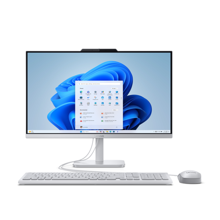 All-in-one lenovo lenovo a100 23.8" fhd (1920x1080) ips anti-glare 250nits, 99% srgb, intel® core i3-n305 (8c / 8t, max turbo up to 3.8ghz, 6mb intel smart cache), video integrated intel® uhd graphics, ram 1x 16gb sodimm ddr5-4800; one ddr4 sodimm slot; u,  All in one PC | electropc.ro