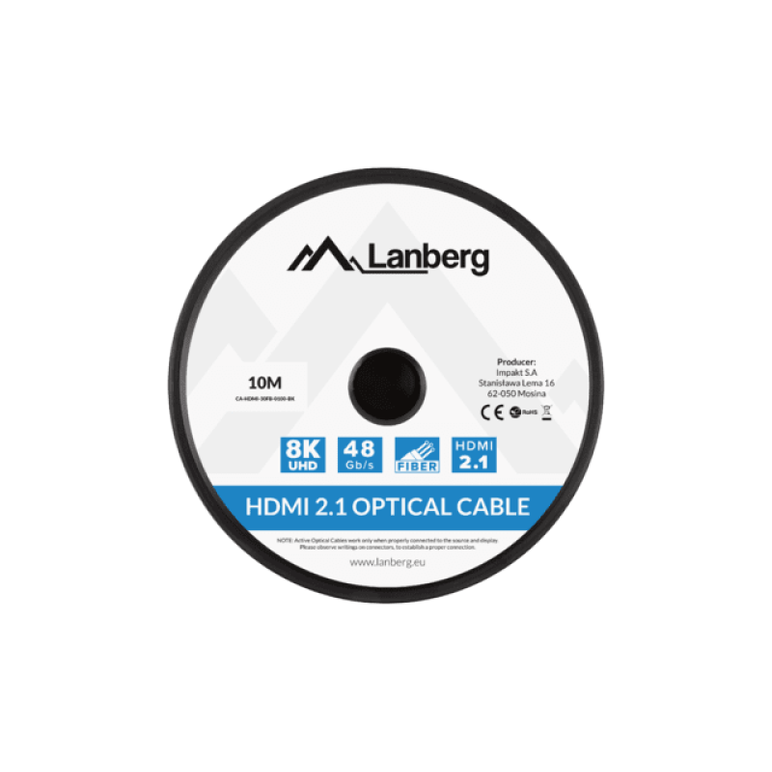 Cablu hdmi m/m v2.1 10 m optic negru aoc,  Cabluri video | electropc.ro