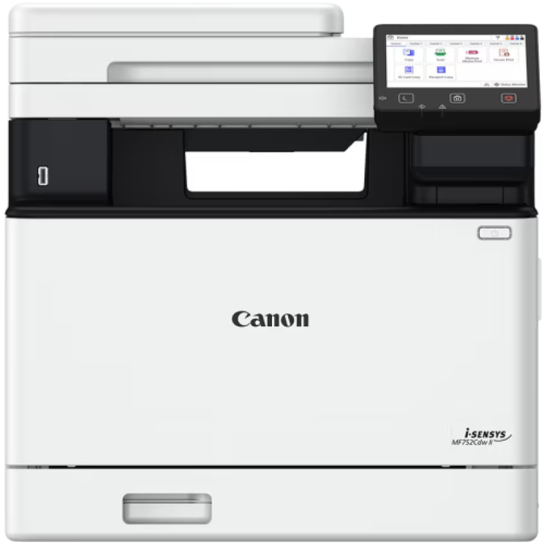 Canon mf752cdw ii a4 color laser mfp, functii: printare, copiere, scanare, viteza: 33ppm, rezolutie:  1200 x 1200 dpi, duplex, fpo: 14 sec., limbaje printare: ufrii, pcl 5c1, pcl6, copiere: 33ppm, rezolutie: 600 x 600 dpi, dadf, pana la 999 copii, zoom: 2,  Multifunctionale laser | electropc.ro
