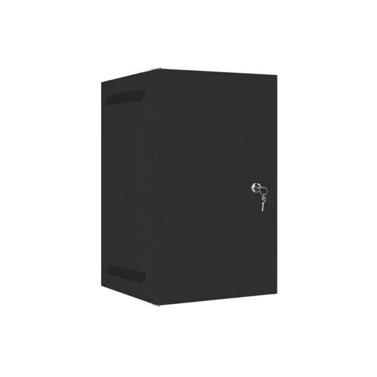 Dulap rack 10" perete 9u / 280x310 pentru auto-asamblare, cu ușă metalică, negru  (flat pack),  Cabinete metalice | electropc.ro