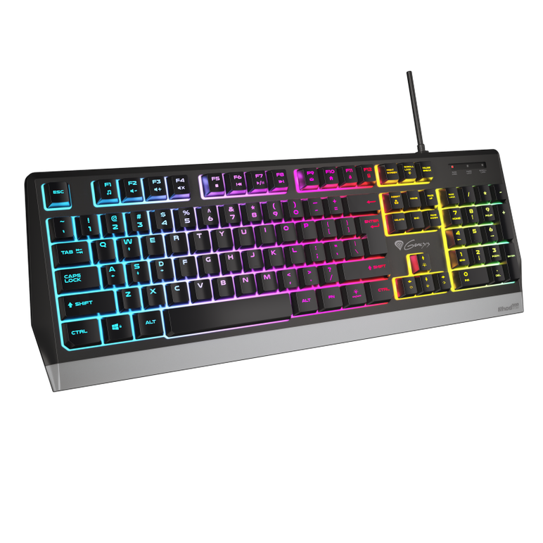 Genesis rhod 300 rgb. keyboard form factor: full-size (100%). keyboard style: straight. connectivity technology: wired, device interface: usb, keyboard key switch: membrane, keyboard layout: qwerty, keyboard number of keys: 104. backlight type: rgb led. c,  Tastaturi | electropc.ro