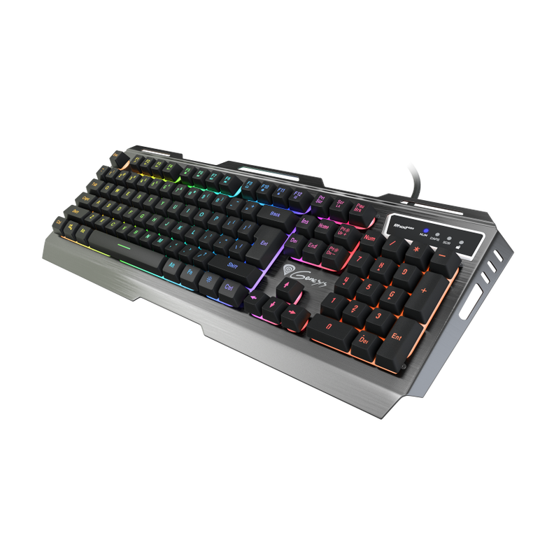 Genesis rhod 420 rgb. keyboard form factor: full-size (100%). keyboard style: straight. connectivity technology: wired, device interface: usb, keyboard key switch: membrane, keyboard layout: qwerty, keyboard number of keys: 104. backlight type: rgb led. c,  Tastaturi | electropc.ro