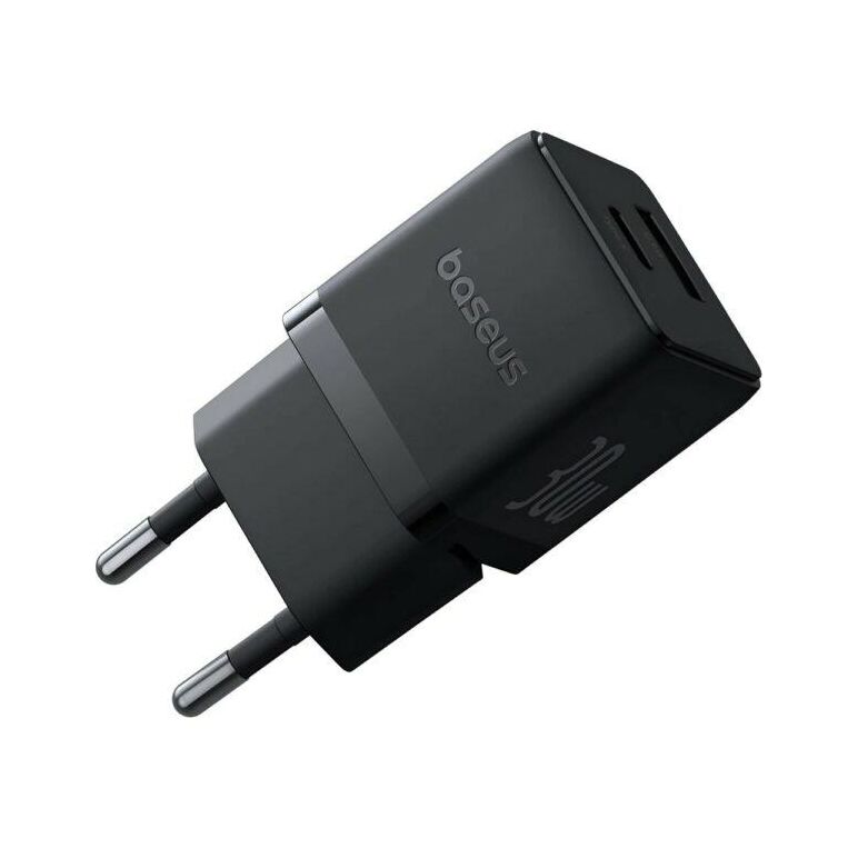 Incarcator retea baseus palm, quick charge 30w, 1 x usb, 1 x usb type-c5v/3.0a, include cablu usb type-c la usb type-c 1m, negru,  Incarcatoare telefoane | electropc.ro