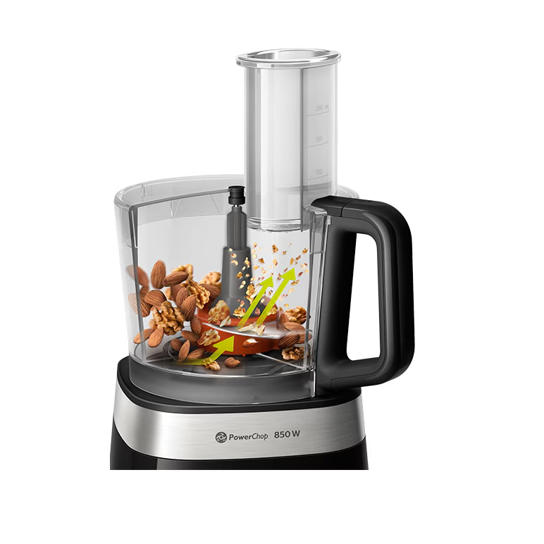 Robot de bucatarie philips viva collection hr7530/10, vas 2.1l, blender 1.5l, 850w, 2 trepte viteza, negru,  Roboti de bucatarie | electropc.ro