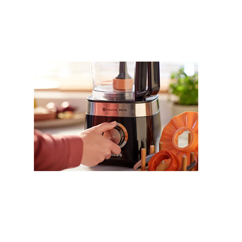 Robot de bucatarie philips viva collection hr7530/10, vas 2.1l, blender 1.5l, 850w, 2 trepte viteza, negru,  Roboti de bucatarie | electropc.ro