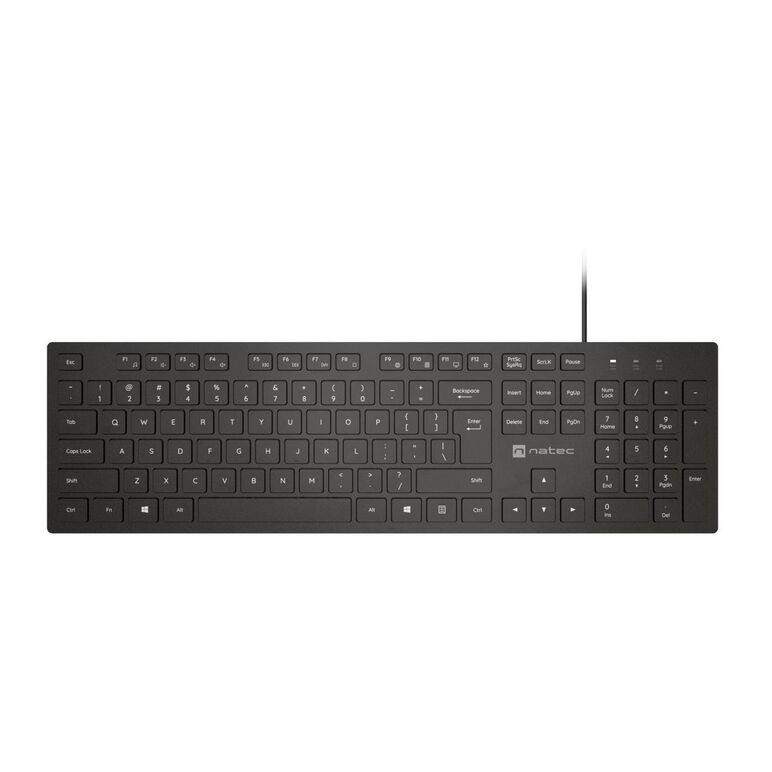 Tastatura natec herring slim, membrana, lungime cablu 150cm, 105 taste, layout ansi-iso, negru,  Tastaturi | electropc.ro