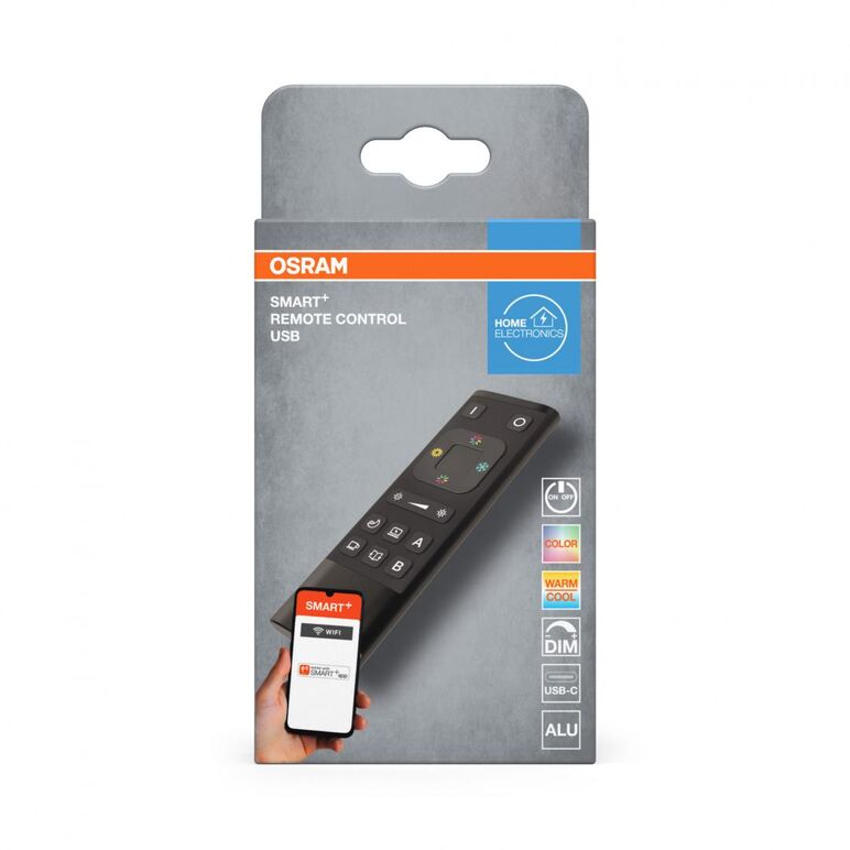 Telecomanda osram smart+ wifi, 12x4.1x1.9cm, gri, 2x baterii aaa neincluse, pana la 15 surse/corpuri de iluminat, cu optiunile de dimare,control rgb si setare de scene luminoase,  Accesorii pentru iluminat inteligent | electropc.ro