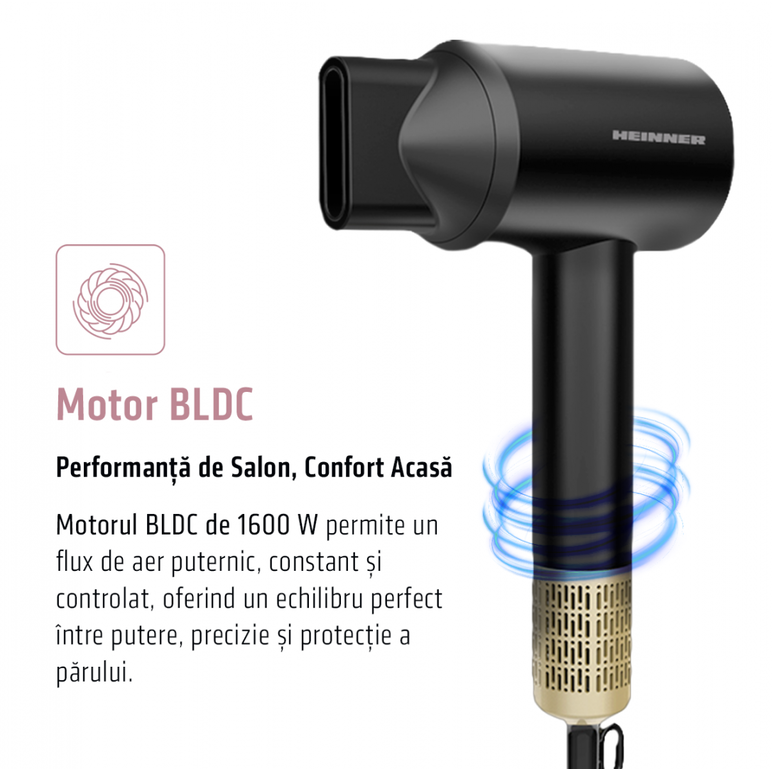 Uscator de par profesional heinner hhd-r16bldc-bk,  Uscatoare de par | electropc.ro