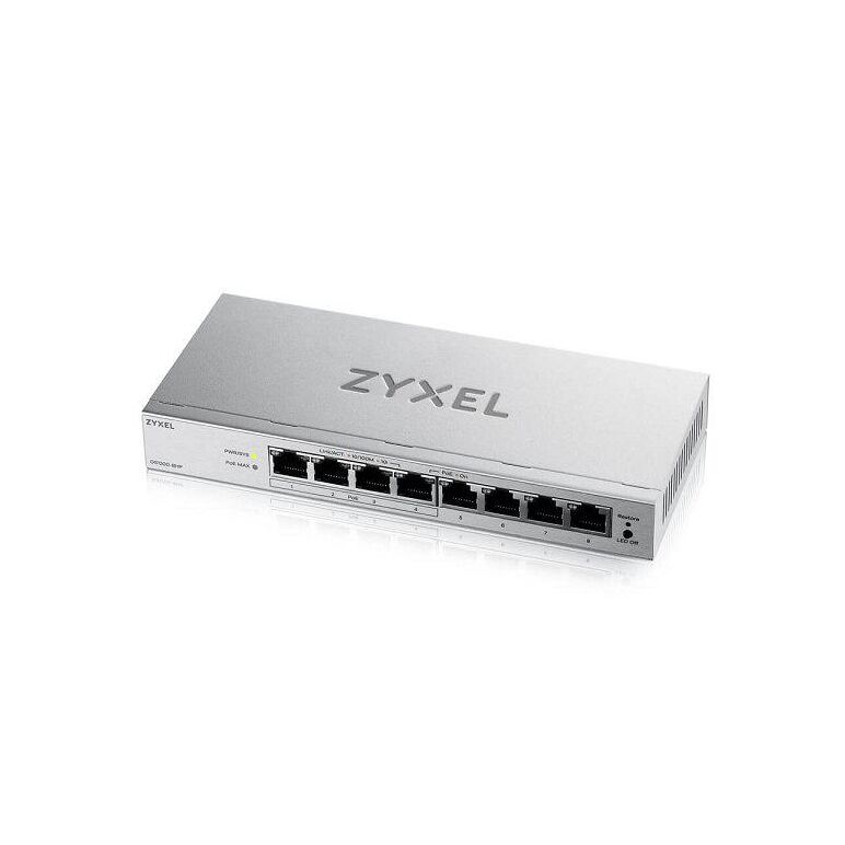 Zyxel gs1200-8hpv3 8p 8-port gigabit poe web-managed switch,  Switch-uri | electropc.ro