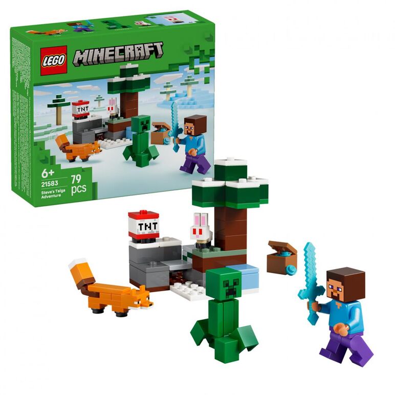 Aventura din taiga a lui steve  lego21583,  Seturi de constructie | electropc.ro