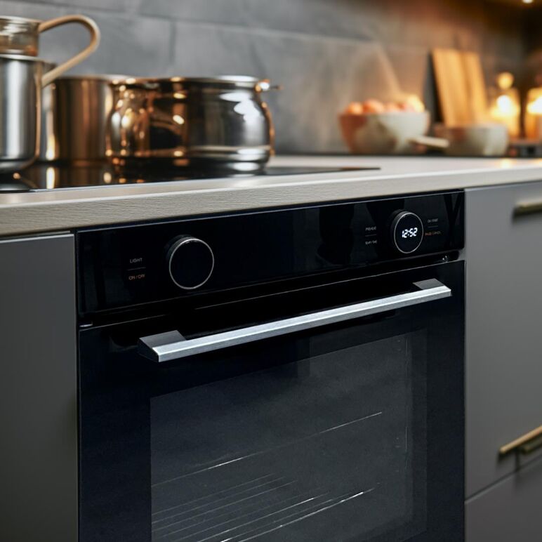 Cuptor incorporabil heinner hbo-m7210gcdrc-gbk, multifunctional, clasa energetica a+, capacitate 72 l, timer digital, display touch,  autocuratare catalitica, 10 functii, functie pizza, gatire asistata de ventilatie, grill, functie dezghetare, lumina cupt,  Incorporabile | electropc.ro