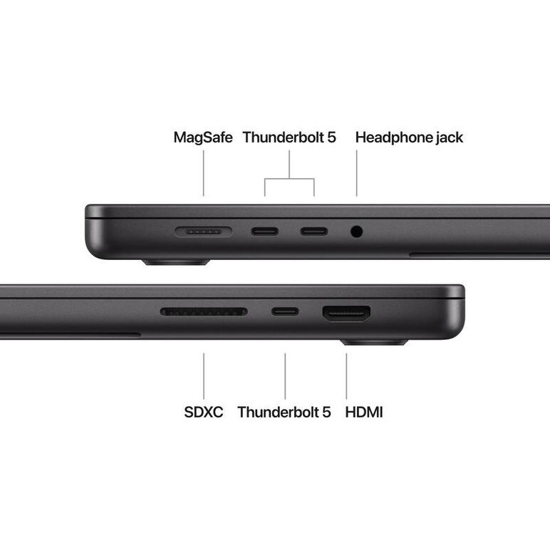 Macbook pro 16.2"/apple m4 max (cpu 14-core, gpu 32-core, neural engine 16-core)/36gb/1tb - space black - ro kb, cto from mx303ro,  Laptopuri | electropc.ro