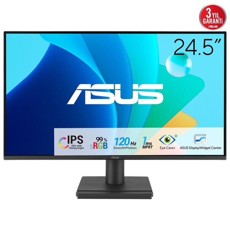Monitor asus 24.5" va259hga, diagonal (inch): 24.5, diagonal (cm): 62, aspect ratio: 16:9, panel: ips, resolution: 1920x1080, refresh rate: 120hz, response time mprt: 1ms, brightness (max): 300 cd/m², contrast (static) : 1500:1, contrast (dynamic): 3000:1,  Monitoare LED | electropc.ro