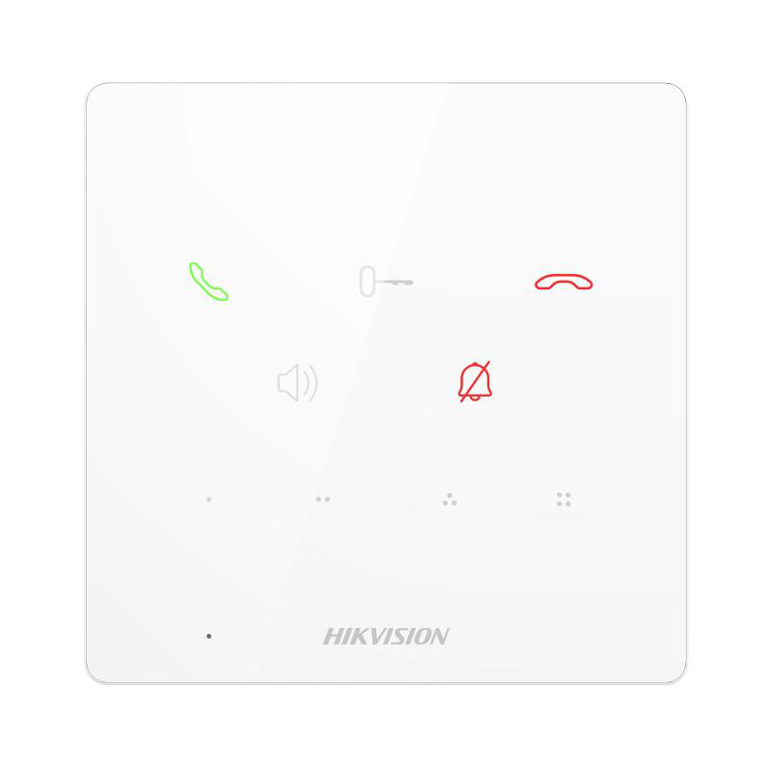 Post interior interfon audio hikvision ds-kh6000-e1/wh, 9 butoane, microfon inclus, difuzor inclus, interfata: 1 rj-45 100 mbps, alimentare: ieee802.3af, standard poe,12 vdc, temperatura de functionare: -10 °c to 50 °c,  Video | electropc.ro