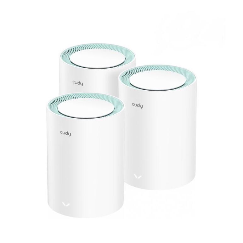 Sistem mesh dual band wireless gigabit cudy rout-wless-m1300/2-cdy, 2.4/5 ghz, 867 mbps, 120 m, 3 dispozitive,  Routere Wireless | electropc.ro