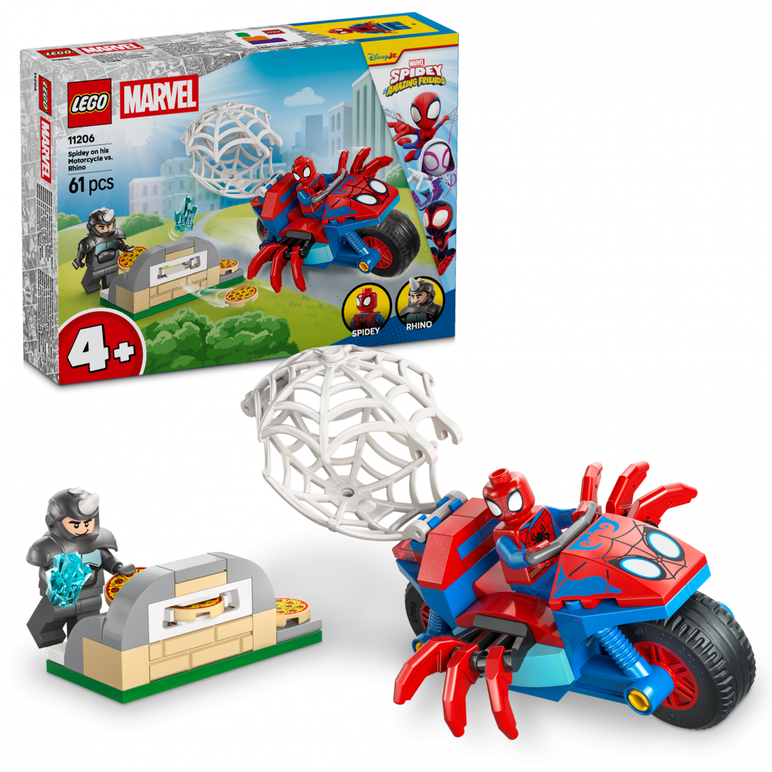 Spidey pe motocicleta vs rhino  lego11206,  Seturi de constructie | electropc.ro