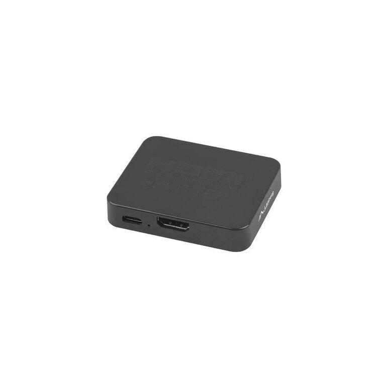 Splitter video lanberg hdmi->2x hdmi 4k, rezolutie maxima 3840 x 2160 px, lungime cablu 80cm, negru,  Splittere audio-video | electropc.ro