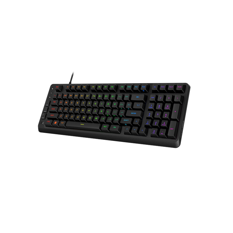 Tastatura gaming hp hyperx eve 1800gam, membrana, lungime cablu 1.5m, iluminare rgb (16,777,216 colors), polling rate 1000 hz, negru,  Tastaturi | electropc.ro