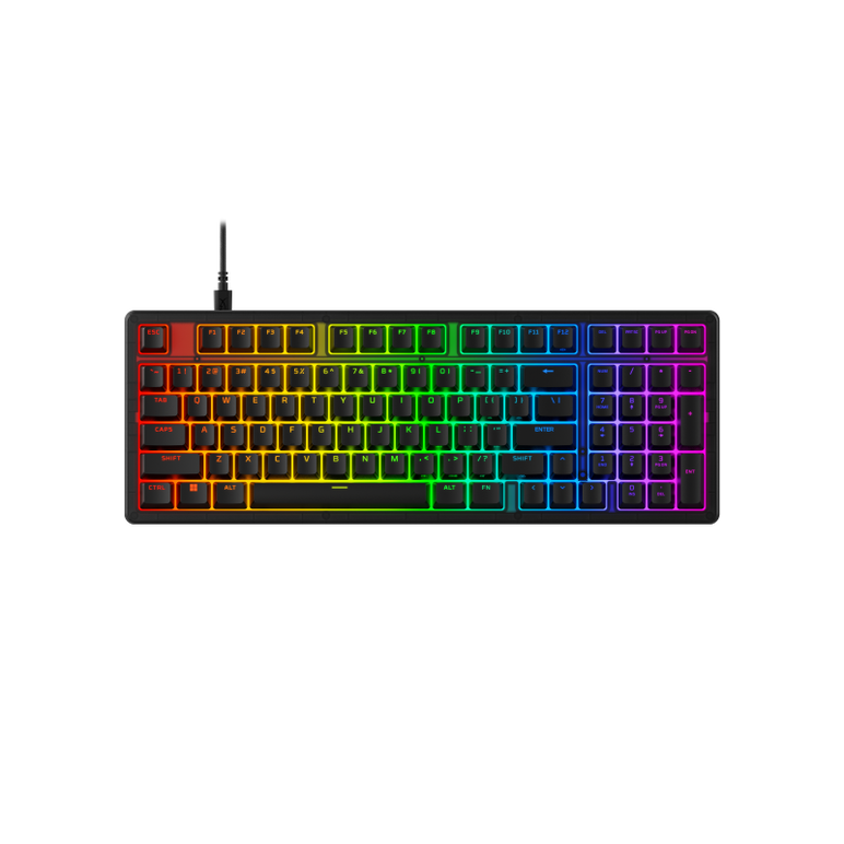 Tastatura gaming hyperx origins 21800, membrana, lungime cablu 1.8m, iluminare rgb (16,777,216 colors), polling rate 8000 hz, negru,  Tastaturi | electropc.ro