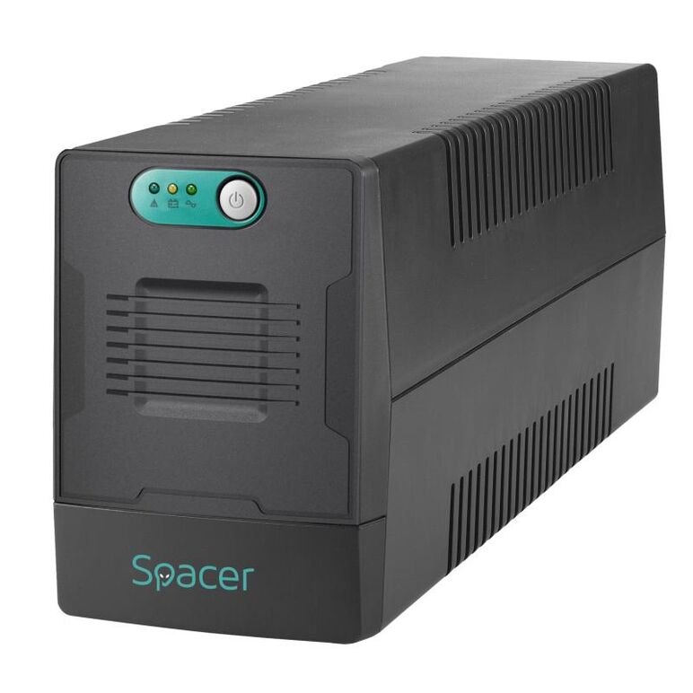 Ups spacer line int. fara management, 2000va/ 1200w, avr, 4 x socket schuko, indicatie status cu led, 2 x baterie 12v/9ah,  UPS | electropc.ro