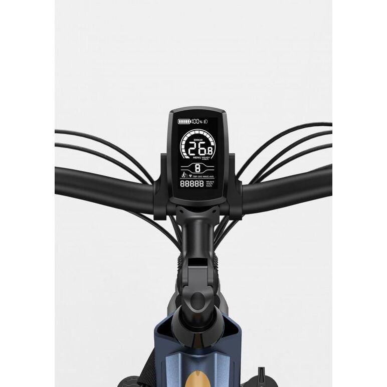 Bicicleta electrica ulzomo metro 26 e-bike, 250w, 36v 17ah, autonomie 100km, viteza maxima 25km/h, grey, 26'',  Biciclete | electropc.ro