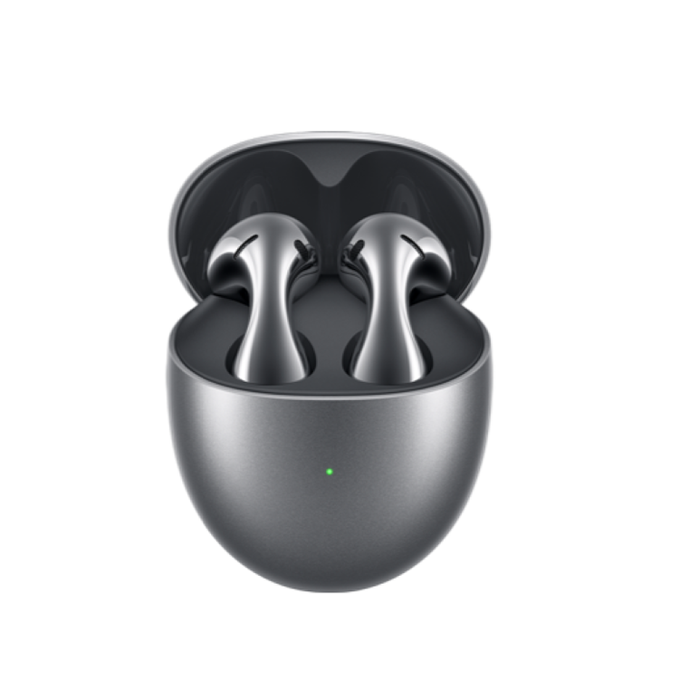 Huawei freebuds 5. product type: headset. connectivity technology: wireless, bluetooth. recommended usage: calls/music. headphone frequency: 16 - 40000 hz. product colour: silver,  Casti audio | electropc.ro
