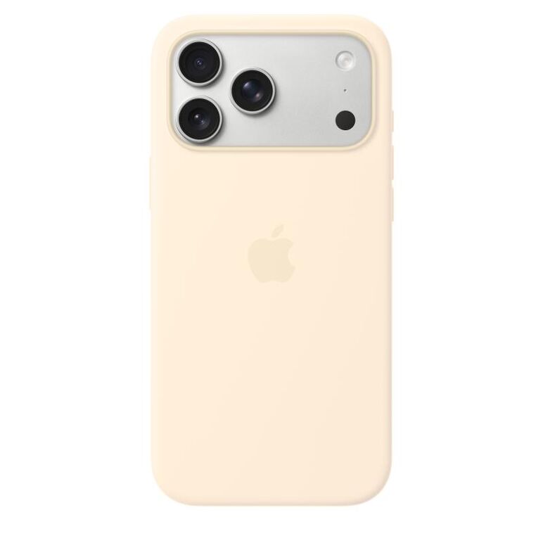 Iphone 17 pro max silicone case with magsafe – vanilla,  Accesorii | electropc.ro