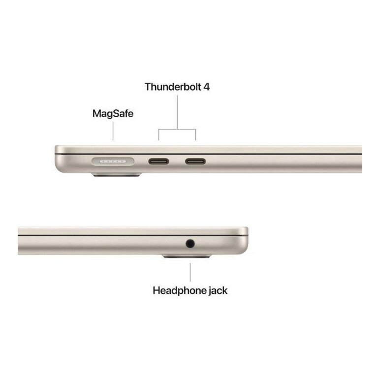 Macbook air 13.6" retina/apple m5 (cpu 10-core, gpu 10-core, neuralengine16-core)/24gb/1tb - starlight - int kb (no adapter) - 2026,  Laptopuri | electropc.ro