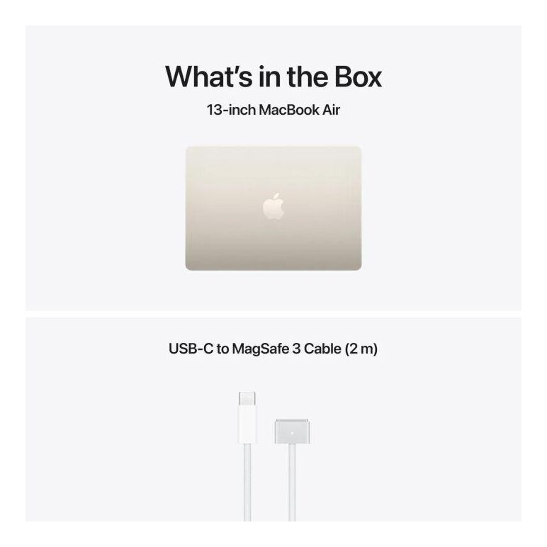 Macbook air 15.3" retina/apple m5 (cpu 10-core, gpu 10-core, neuralengine16-core)/24gb/1tb - starlight - int kb (no adapter) - 2026,  Laptopuri | electropc.ro