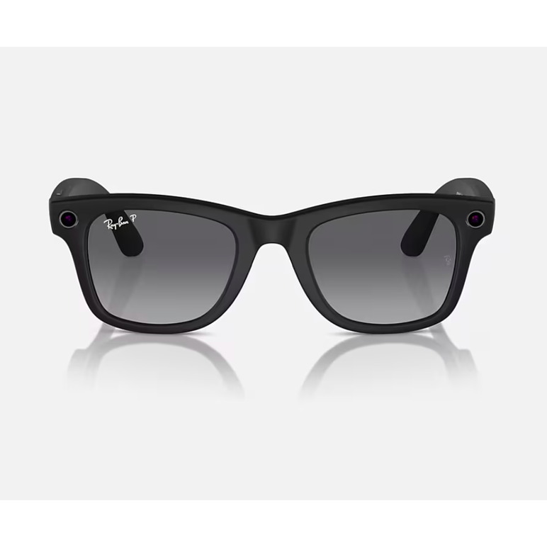 Ray-ban meta wayfarer ai glasses matte black/polar gradient graphite (large),  Gadgeturi | electropc.ro
