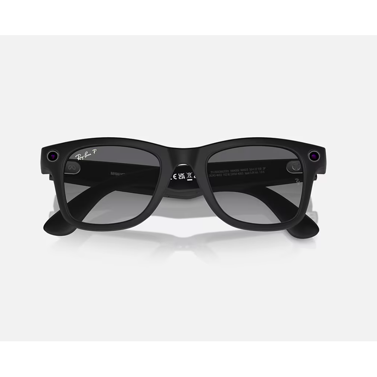 Ray-ban meta wayfarer ai glasses matte black/polar gradient graphite (large),  Gadgeturi | electropc.ro