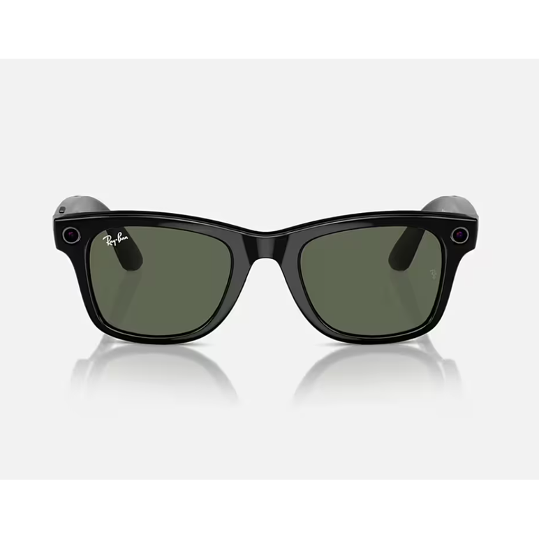 Ray-ban meta wayfarer ai glasses shiny black/g-15 green,  Gadgeturi | electropc.ro