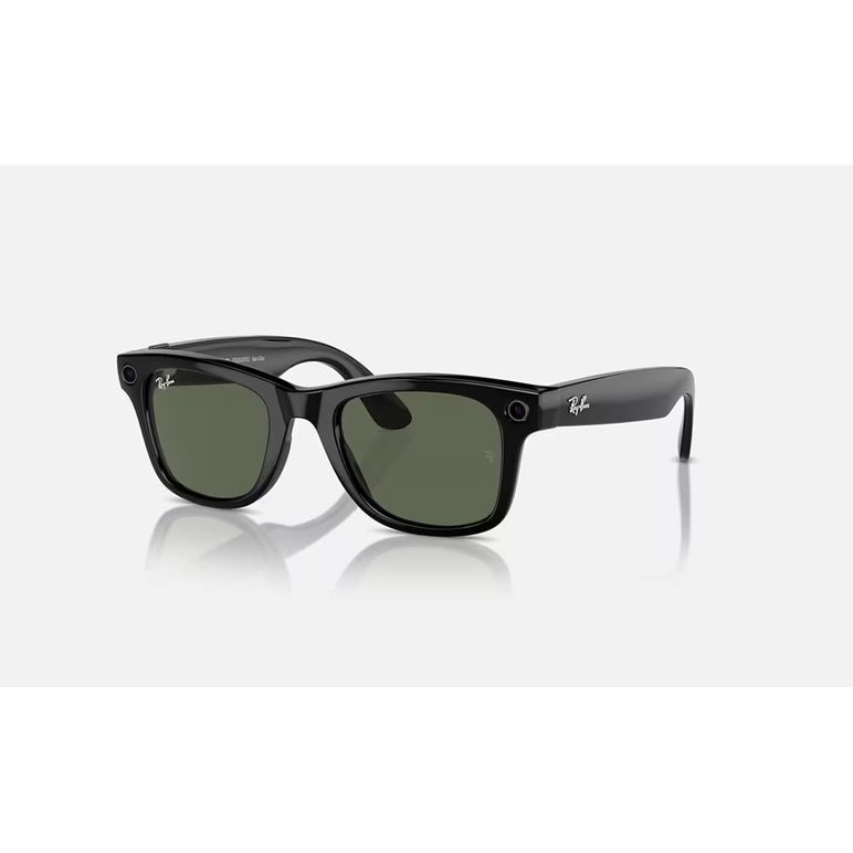 Ray-ban meta wayfarer ai glasses shiny black/g-15 green,  Gadgeturi | electropc.ro