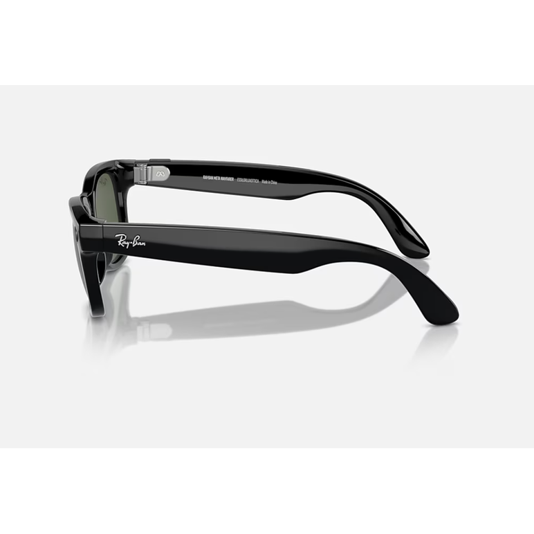 Ray-ban meta wayfarer ai glasses shiny black/g-15 green,  Gadgeturi | electropc.ro
