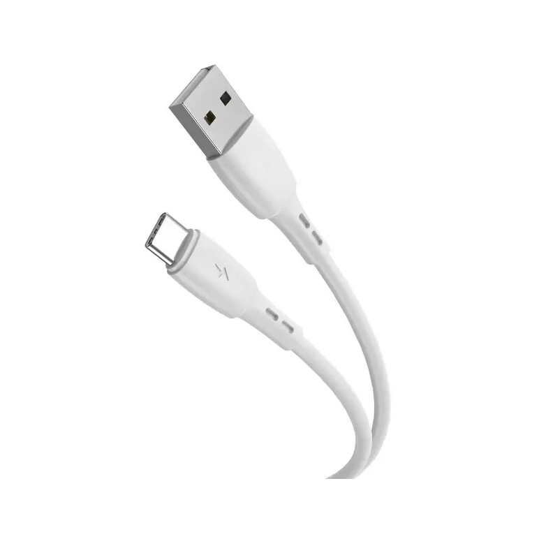 Cablu lemontti wind fast charge usb-a la type-c, lungime 1.2m, alb,  Cabluri periferice | electropc.ro