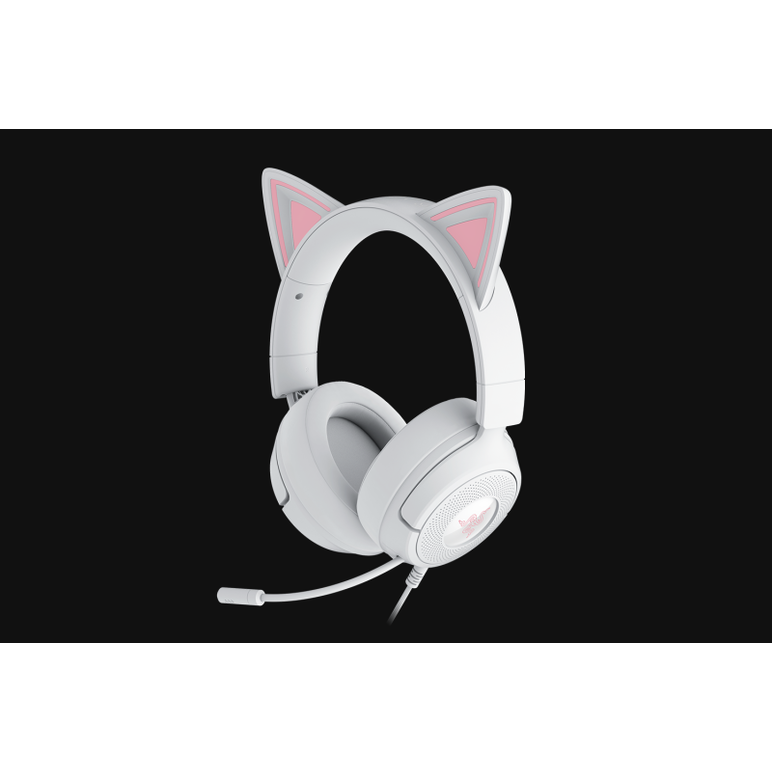 Casti razer kraken kitty v3 x, frecventa raspuns 20 hz – 28 khz, sensibilitate 98 dbspl / mw at 1 khz by hats si microfon unidirectional, sensibilitate microfon -42 ± 3 dbv / pa, 1 khz, alb,  Casti audio | electropc.ro