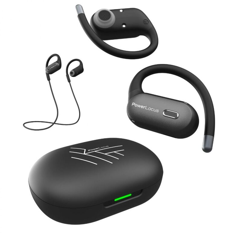 Casti wireless powerlocus, versiunea bluetooth 5.3, sensibilitate mare: 99-+3db, raspuns in frecventa : 20 hz - 20 000 hz, autonomie: pana la 30 ore, negru,  Casti audio | electropc.ro