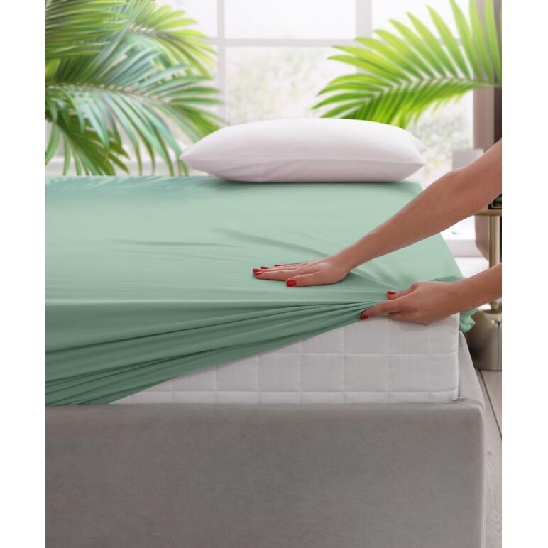 Cearceaf pat cu elastic 90x200 cm verde,  Cearceafuri de pat | electropc.ro