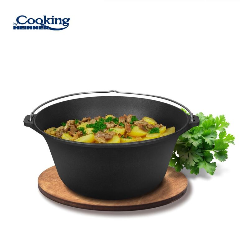 Ceaun din fonta pura 37x17.5 cm, 10l, cooking by heinner,  Tavi copt | electropc.ro