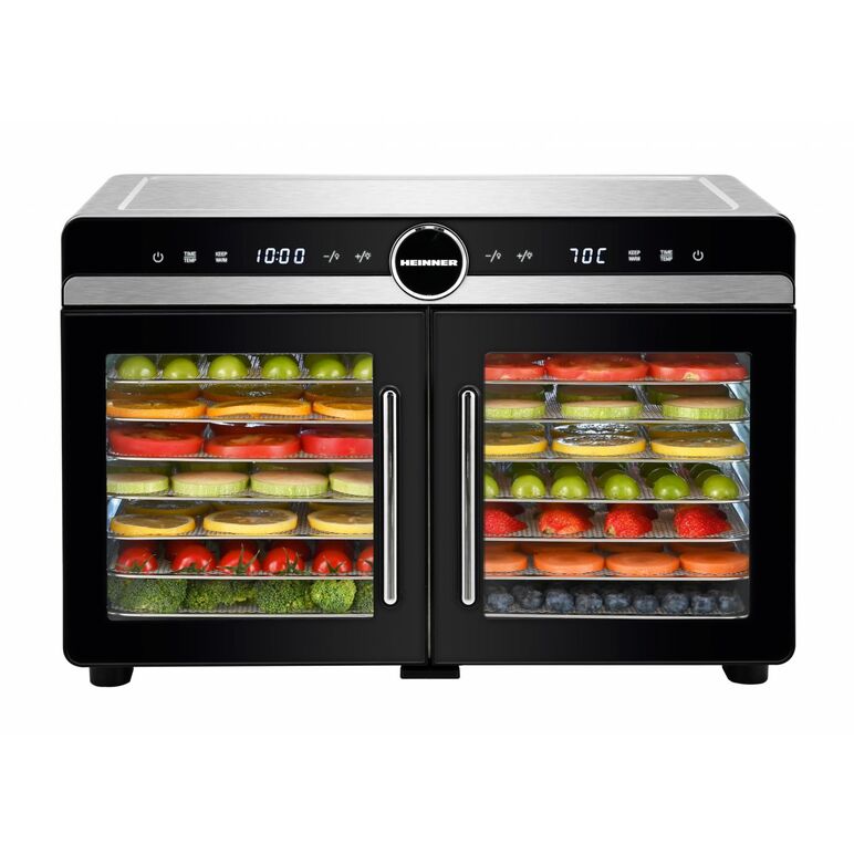 Deshidrator fructe si legume heinner dualdry elite hfd-kddb1400bkss,  Deshidratoare | electropc.ro
