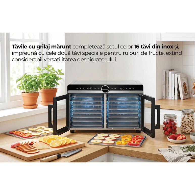 Deshidrator fructe si legume heinner dualdry elite hfd-kddb1400bkss,  Deshidratoare | electropc.ro