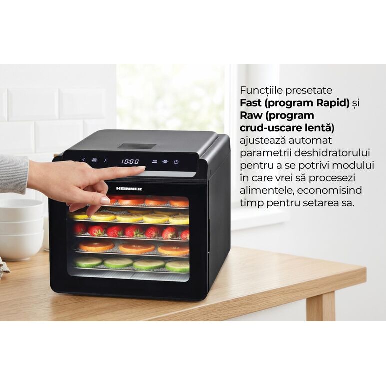 Deshidrator fructe si legume heinner naturedry hfd-kd600bk,  Deshidratoare | electropc.ro